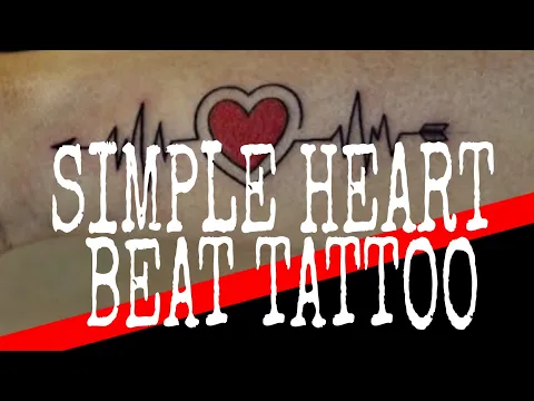 Download MP3 simple heart beat tattoo with arrow design | very easy ❤️