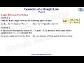 Geometry of Straight Lines Angles Between Two Lines
