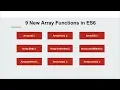 9 New Array functions in ES6 Javascript Learn React js 2 10