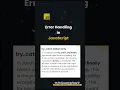 JavaScript Error Handling Understanding try catch and finally Statements