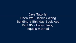 Java Tutorial Birt ay Book App 06