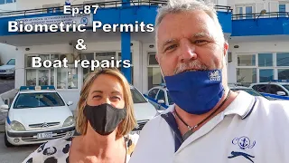 Ep.87 Getting our biometric permit and boat maintenance – Carl and Jenny