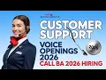 British Airways Customer Support Hiring 2026 Call BA Hiring Updates RvConsulting22