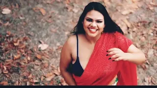saree sundari naari feat aditi orange check print saree full hd 2022