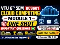 VTU 6th Sem Cloud Computing BCS601 Module 1 One Shot Important Questions Easy Notes