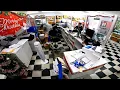 Closer to Christmas POV work week in pack-and-ship store packing customers stuff