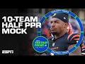 10-Team PPR Mock Draft with FULL ESPN Fantasy Experts Fantasy Focus