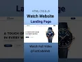 How to Create Watch Website Using HTML CSS Fast Code