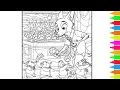 Coloring Zootopia - Nick sells Pawpsicles Judy Hopps Nick Wilde Bellwether Coloring Page