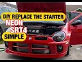 DODGE NEON SRT4 DIY REPLACE STARTER THE POWER HOUSE GARAGE