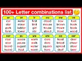 100 Letter Combinations In English Phonics Lesson with practice sentences Learn with examples