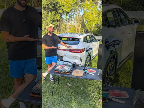 Fiz um CHURRASCO ELÉTRICO no mato usando a bateria do BYD! 🥩⚡️