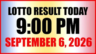 Lotto Result Today 9pm Draw September 6, 2026 PCSO