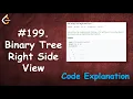 Binary Tree Right Side View Live Coding with Explanation Leetcode