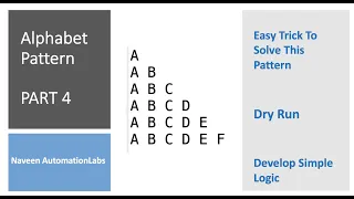 Alphabetic Pattern Logic - PART 4