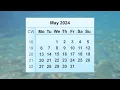 May 2024 Calendar