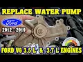 How to change a water pump in Ford V6 3 5 3 7-liter engines 2012-19 Explorer Taurus Edge more