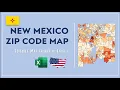 New Mexico Zip Code Map in Excel - Zip Codes List and Population Map