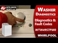 Whirlpool Washer - How to enter into Diagnostics Get Fault Codes Troubleshooting Tips