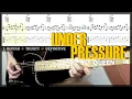 Download Lagu Under Pressure | Guitar Cover Tab | Guitar Chords Riff Lesson | Backing Track with Vocals 🎸 QUEEN