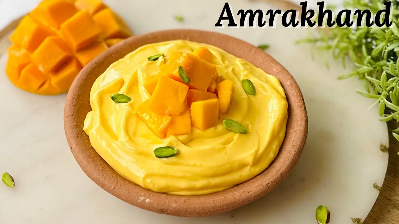 Amrakhand - Mango Shrikhand Recipe   Flavourful Food