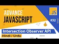 Advance Javascript - Intersection Observer API Tutorial in Hindi Urdu