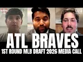 AJ Gracia Carter Beck Ronit Shah Recap Being Drafted by Atlanta Braves Braves 1st Round
