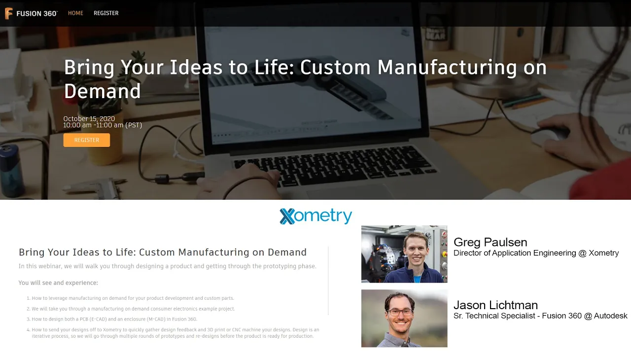 Webinar: Bring Your Ideas to Life with Custom Manufacturing on Demand via Xometry