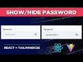 Password Field in React App with Tailwind CSS Tutorial for Beginners