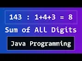 Java Program to Find the Sum of All Digits of a Number
