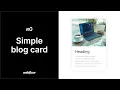 Blog Card Design with Hover Interaction Webflow Experiments