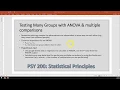 M3V6 ANOVA and multiple comparisons