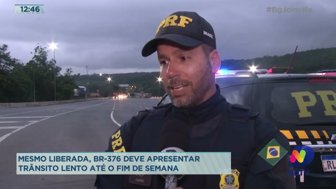 Mesmo liberada, BR-376 deve apresentar trânsito lento até o fim de semana
