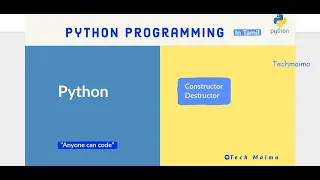 Constructor Destructors in Python Explained Python course for beginners Techmaima - in Tamil