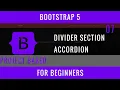 Bootstrap 5 For Beginners 07 Divider Section Accordion Component