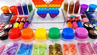 Satisfying Video l Mixing All My Slime Eyeshadow Slime  Smoothie ASMR l RainbowToyTocToc