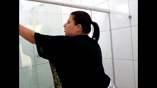 minha rotina lavando banheiro