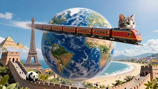 Kereta Kucing Keliling Dunia π Lagu Jenaka Mengenal Negara (Paris, Mesir, China)