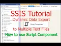 SSIS Tutorial - How to use Script Component dynamically export data to multiple text files