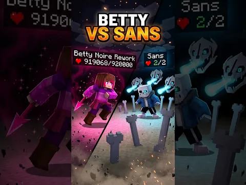 Betty Noire vs Sans: Who Wins in the Dark? #minecraft #gaming