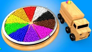 Download Wooden Base Color Balls Truck Toys to Learn Colors for Children - 3D Kids Learning Videos MP3