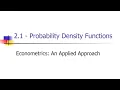 2 1 - Probability Density Functions
