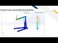 Engine Hoist stress analysis solidworks simulation