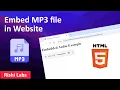 How to Embed an MP3 Audio File in Your Website | HTML5