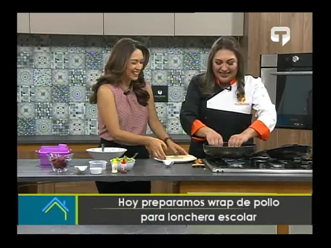 Hoy preparamos wrap de pollo para lonchera escolar