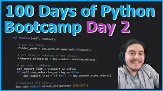 Python Day 2 Data Types Math Ops f-Strings BMI Tip App
