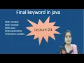 final keyword in java final keyword in java in hindi java full course