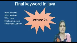 final keyword in java final keyword in java in hindi java full course