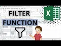 Using Filter Function To Create Dynamic Filters Excel Tutorial