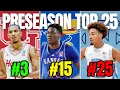 Ranking the Top 25 Teams in College Basketball (Preseason Top 25)